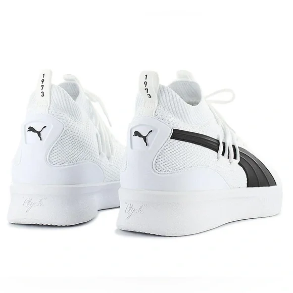 Puma Clyde Court GW Jr Running Shoes Knit Sneakers White Black Size 6.5 - Picture 11 of 14